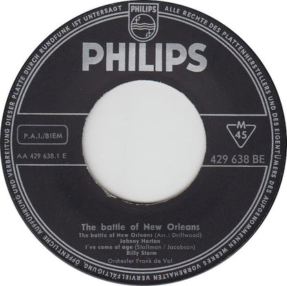 Johnny Horton : The Battle Of New Orleans (7", EP)