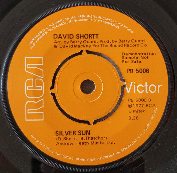 David Shortt : Full Of Empty (7", Single, Promo)