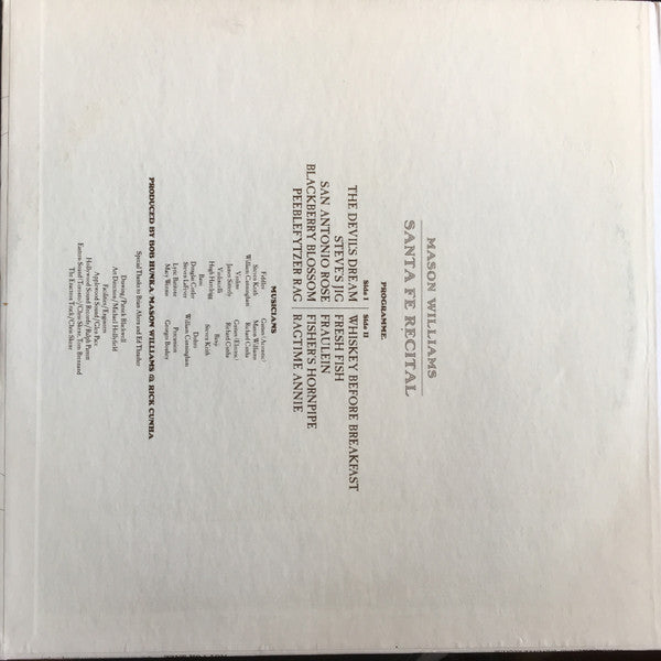 Mason Williams & The Santa Fe Recital : Santa Fe Recital (LP, Album, Ltd, Promo)