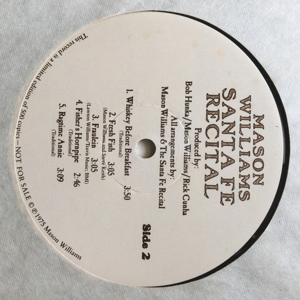 Mason Williams & The Santa Fe Recital : Santa Fe Recital (LP, Album, Ltd, Promo)