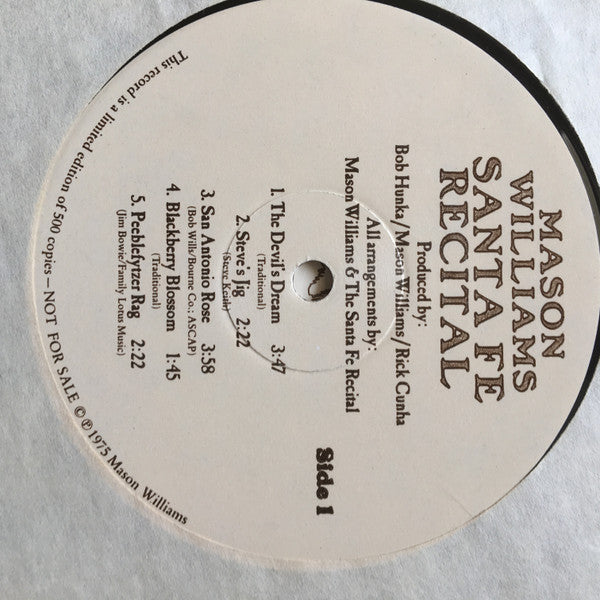 Mason Williams & The Santa Fe Recital : Santa Fe Recital (LP, Album, Ltd, Promo)