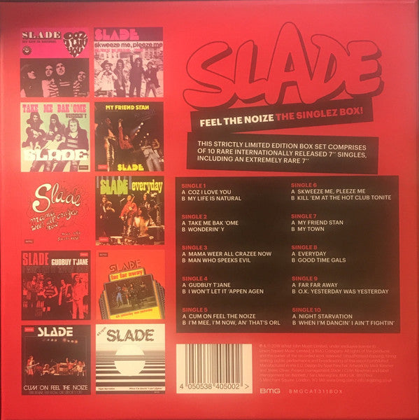 Slade : Feel The Noize The Singlez Box! (Box, Comp, Ltd + 7", Single, RE + 7", Single, RE +)