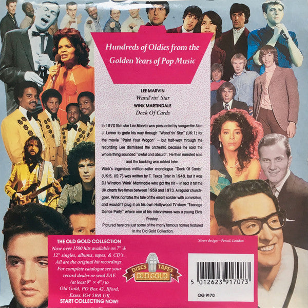 Wink Martindale / Lee Marvin : Deck Of Cards / Wand'rin' Star (7", Single, Mono)