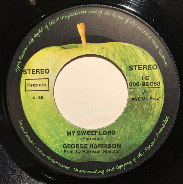 George Harrison : My Sweet Lord / Isn't It A Pity (7", Single)