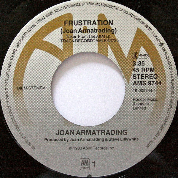 Joan Armatrading : Frustration (7", Single)