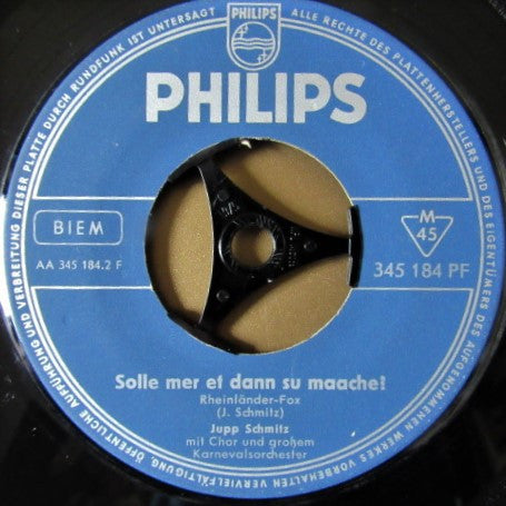 Jupp Schmitz : Sei Gescheit, Nimm Dir Zeit (7", Single)