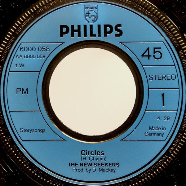 The New Seekers : Circles (7", Single)