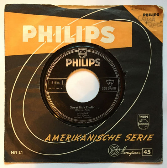 Jo Stafford, Paul Weston And His Orchestra : Sweet Little Darlin' (7", Mono)