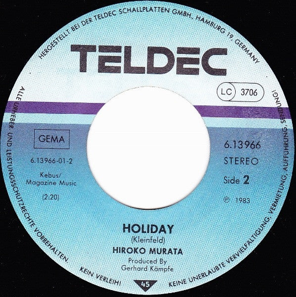 Hiroko Murata : Let Me Down Easy (7", Single)