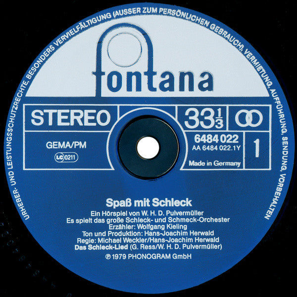 W.H.D. Pulvermüller : Spaß Mit Schleck (LP)
