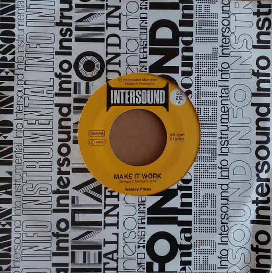 Wesley Plass : Make It Work / Latin Delta (7", Single)