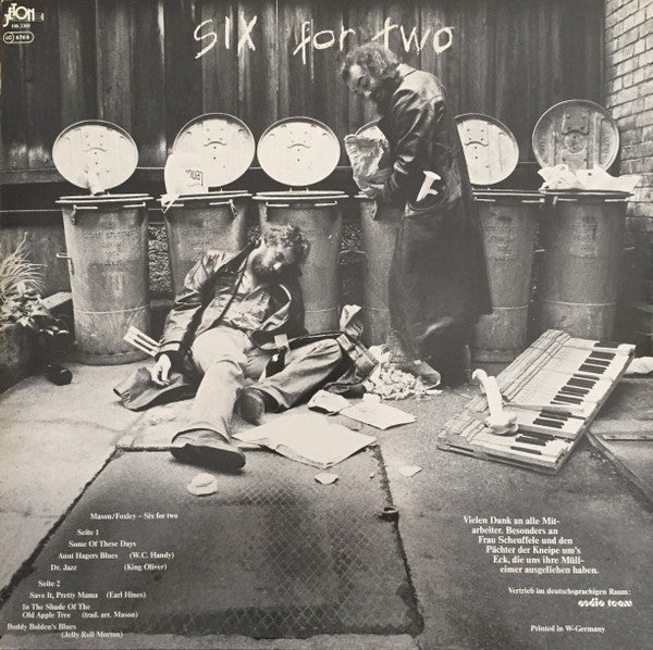 Rod Mason · Ray Foxley : Six For Two (12", Ltd)
