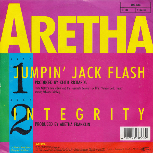 Aretha Franklin : Jumpin' Jack Flash (7")