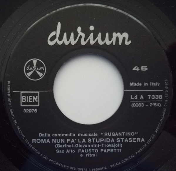 Fausto Papetti E Ritmi : Rugantino (7")
