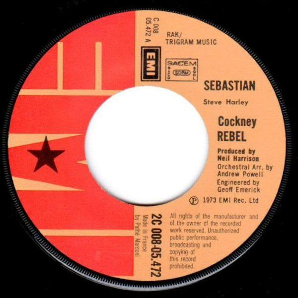 Cockney Rebel : Sebastian (7", Single)