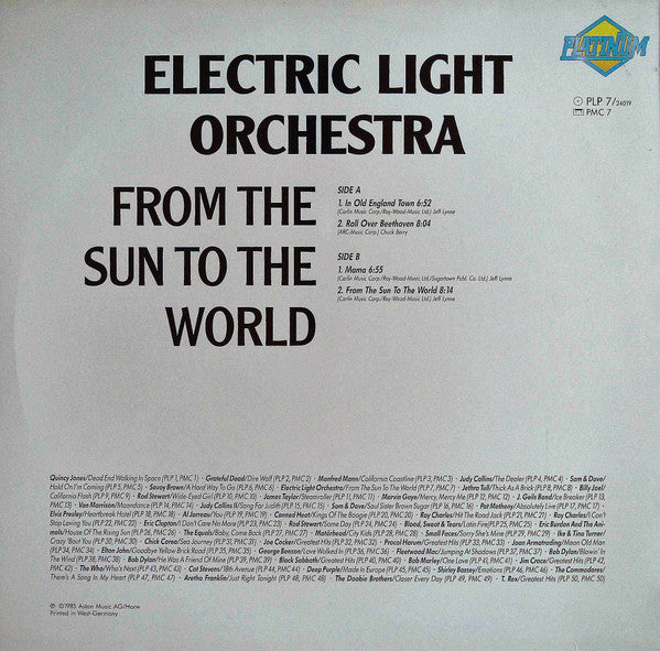 Electric Light Orchestra : From The Sun To The World (LP, Comp)