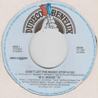 MC Miker G : Don't Let The Music Stop (7", Single)