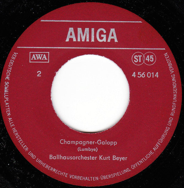 Ballhausorchester Kurt Beyer : Amboß-Polka / Champagner-Galopp (7", Single)