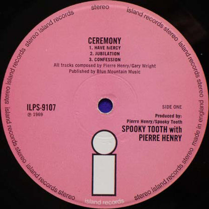 Spooky Tooth / Pierre Henry : Ceremony: An Electronic Mass (LP, Album, Whi)