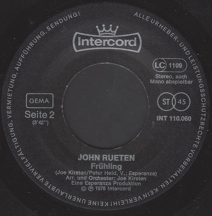 John Rueten : Tschau Amore Mio (7", Single)