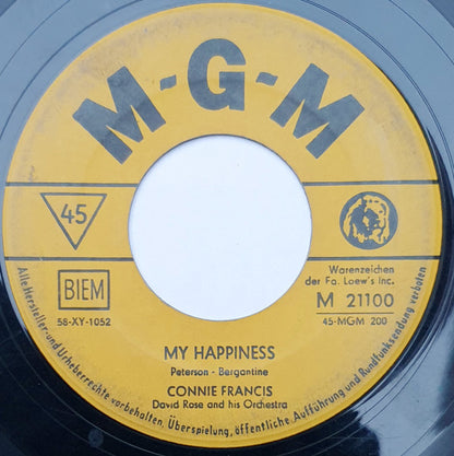 Connie Francis : My Happiness / You Always Hurt The One You Love (7", Single)