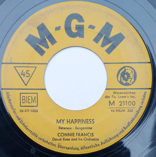 Connie Francis : My Happiness / You Always Hurt The One You Love (7", Single)