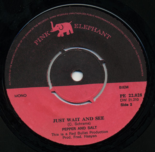 Pepper & Salt : It Was Yesterday Today (7", Single, Mono)