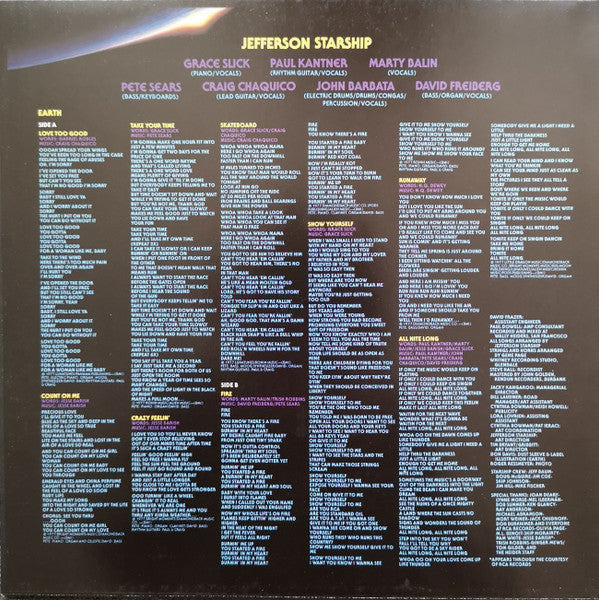 Jefferson Starship : Earth (LP, Album, Gat)