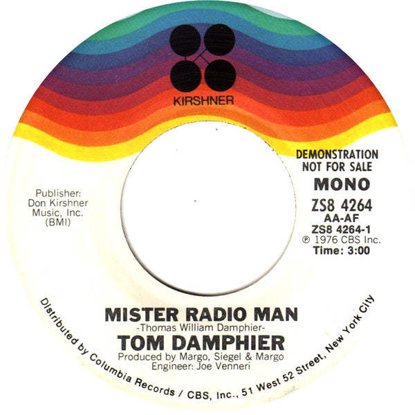Tom Damphier : Mister Radio Man (7", Mono, Promo)
