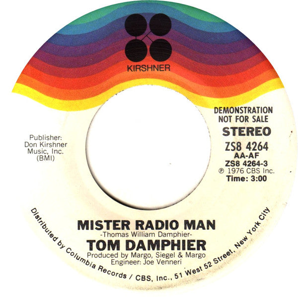 Tom Damphier : Mister Radio Man (7", Mono, Promo)