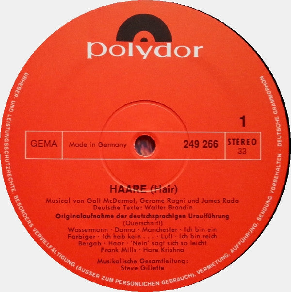 Various : Haare (Hair) (LP, Album, RP)