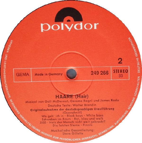 Various : Haare (Hair) (LP, Album, RP)