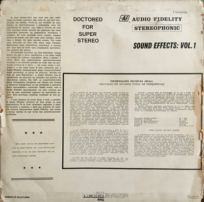 No Artist : Efeitos Sonoros Volume 1 (Sound Effects: Vol. 1) (LP, RE)