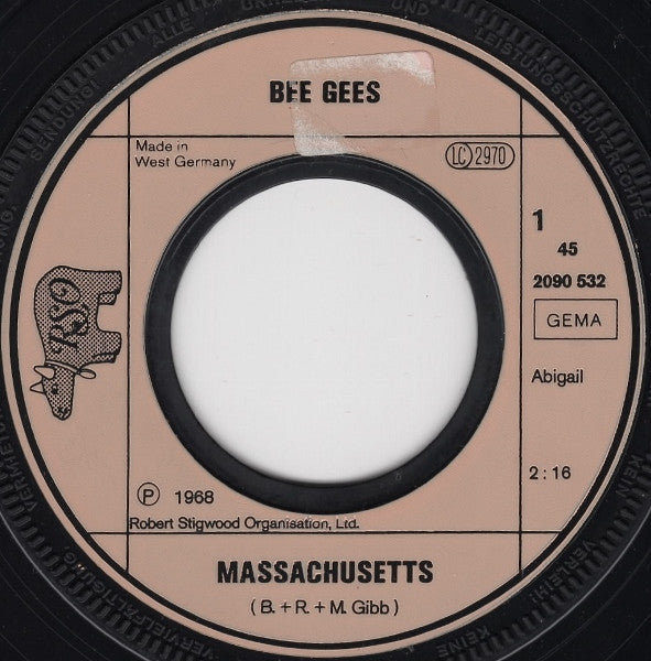Bee Gees : Massachusetts / I've Gotta Get A Message To You (7", Single)