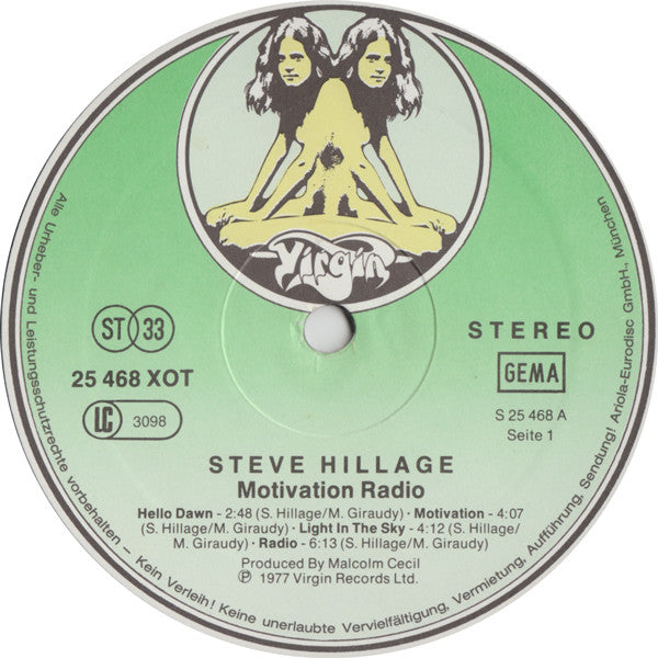 Steve Hillage : Motivation Radio (LP, Album)