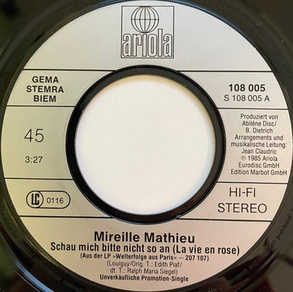 Mireille Mathieu : Schau Mich Bitte Nicht So An (7", Single, Promo)