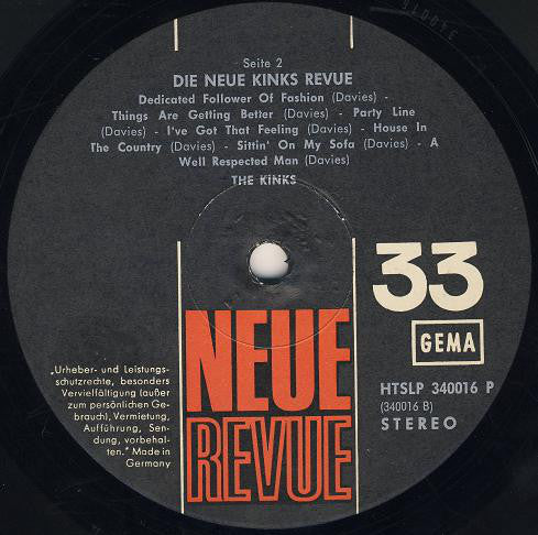 The Kinks : Die Neue Kinks Revue (LP, Comp)