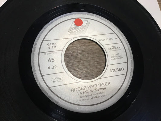 Roger Whittaker : Es Soll So Bleiben (7", Single)