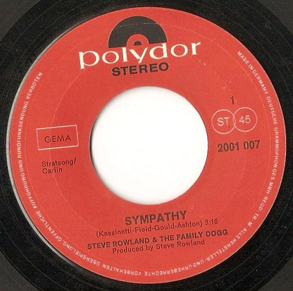 Steve Rowland & Family Dogg : Sympathy (7", Single)