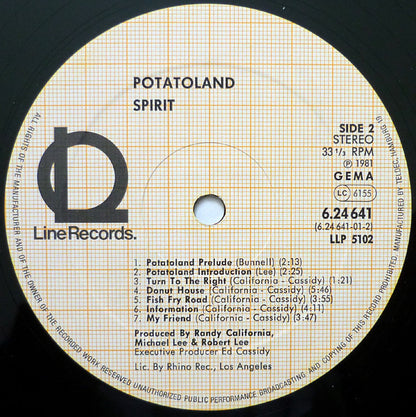 Spirit (8) : The Adventures Of Kaptain Kopter & Commander Cassidy In Potato Land (LP, Album, Com)