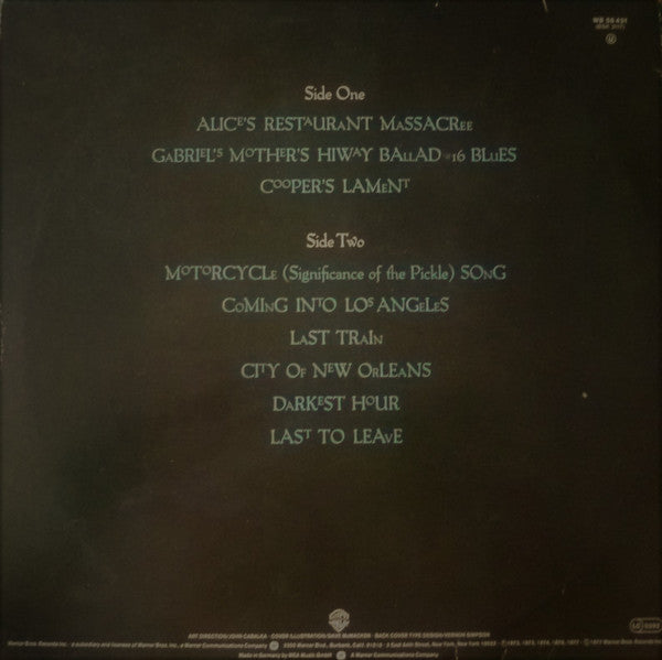 Arlo Guthrie : The Best Of Arlo Guthrie (LP, Comp, RE)