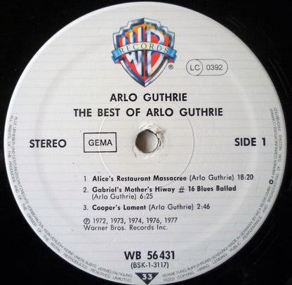 Arlo Guthrie : The Best Of Arlo Guthrie (LP, Comp, RE)