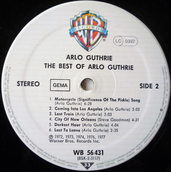 Arlo Guthrie : The Best Of Arlo Guthrie (LP, Comp, RE)