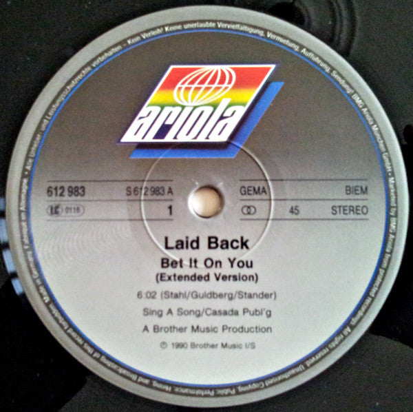 Laid Back : Bet It On You (12", Maxi)