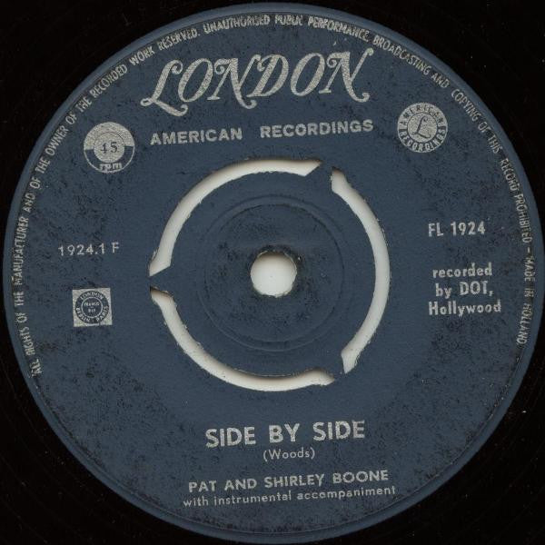 Pat Boone And Shirley Boone : Side By Side (7", Single)