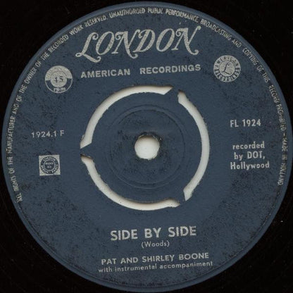 Pat Boone And Shirley Boone : Side By Side (7", Single)