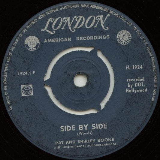 Pat Boone And Shirley Boone : Side By Side (7", Single)