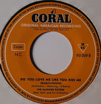 McGuire Sisters : Volare (Nel Blu Dipinto Di Blu) (7", Mono)