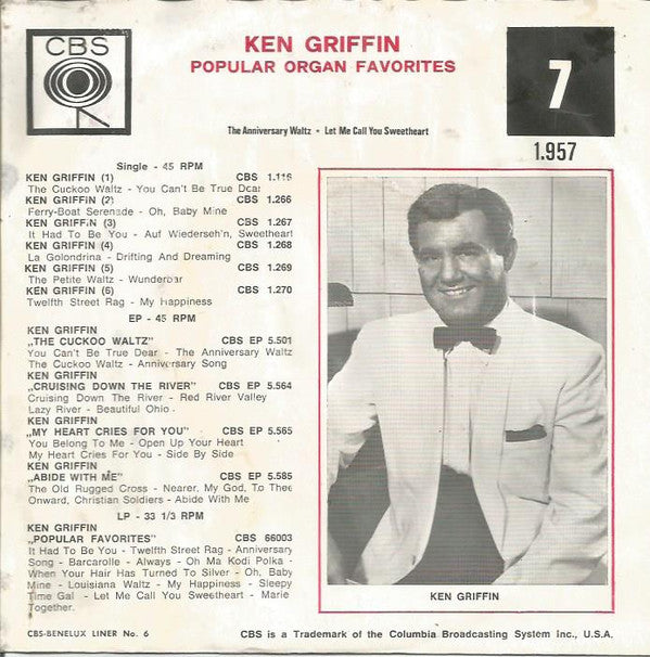 Ken Griffin (2) : The Anniversary Waltz (7", Single)
