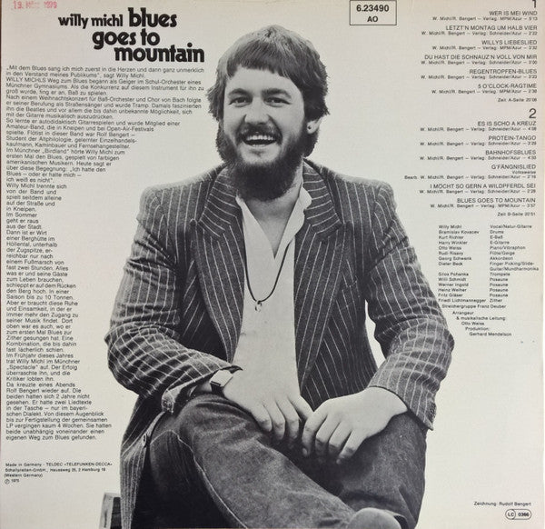 Willy Michl : Blues Goes To Mountain (Wer Is Mei Wind)  (LP, Album, RE)
